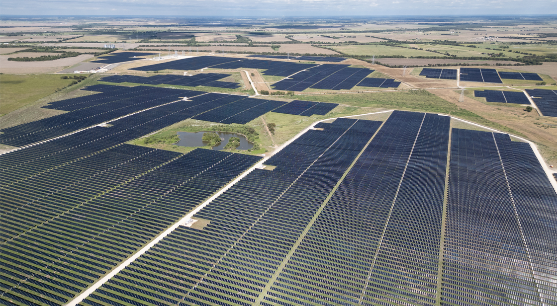 Orion solar project aerial view.