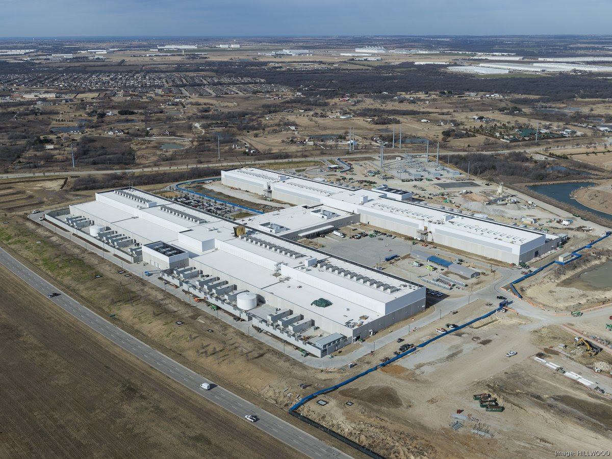 Aerial view of data center